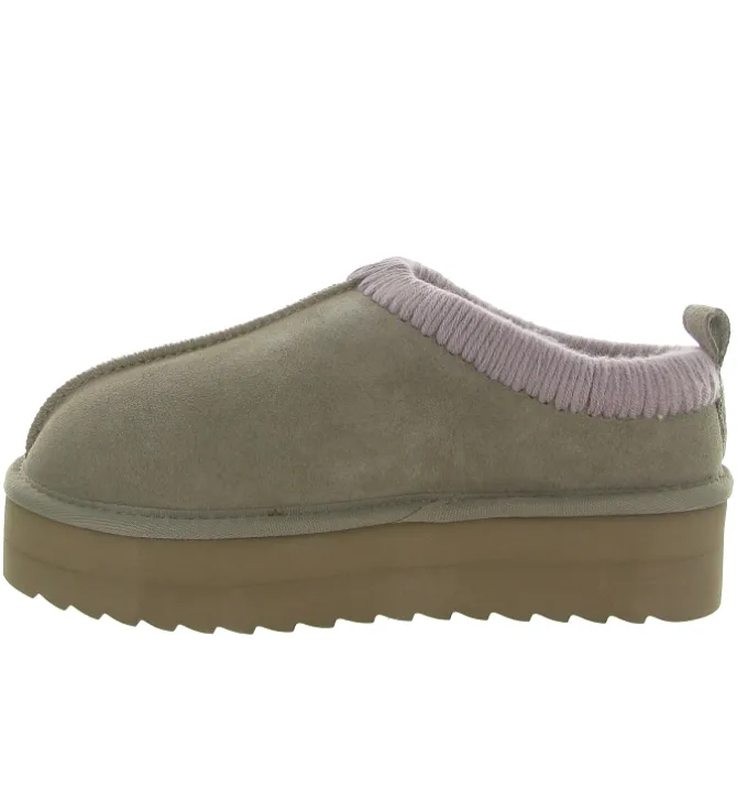 chaussons et pantoufles - Mules Sabots - femme - Nubuck - Taupe - Colors of california