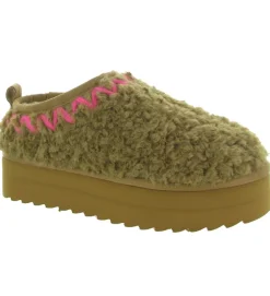 chaussons et pantoufles - Mules Sabots - femme - Synthétique - Chestnut - Colors of california