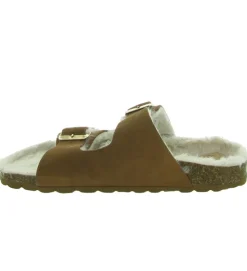 chaussons et pantoufles - Mules Sabots - femme - Nubuck - Marron - La maison de l espadrille