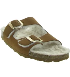chaussons et pantoufles - Mules Sabots - femme - Nubuck - Marron - La maison de l espadrille