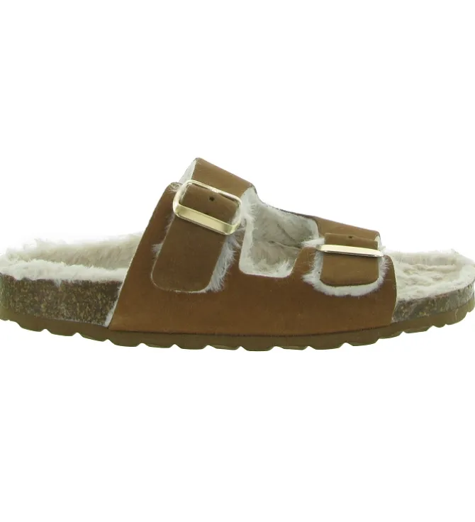 chaussons et pantoufles - Mules Sabots - femme - Nubuck - Marron - La maison de l espadrille