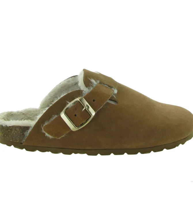 chaussons et pantoufles - Mules Sabots - femme - Synthétique - Chestnut - La maison de l espadrille