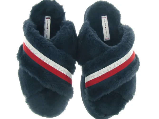 chaussons et pantoufles - Mules Sabots - femme - Nubuck - Bleu - Tommy hilfiger