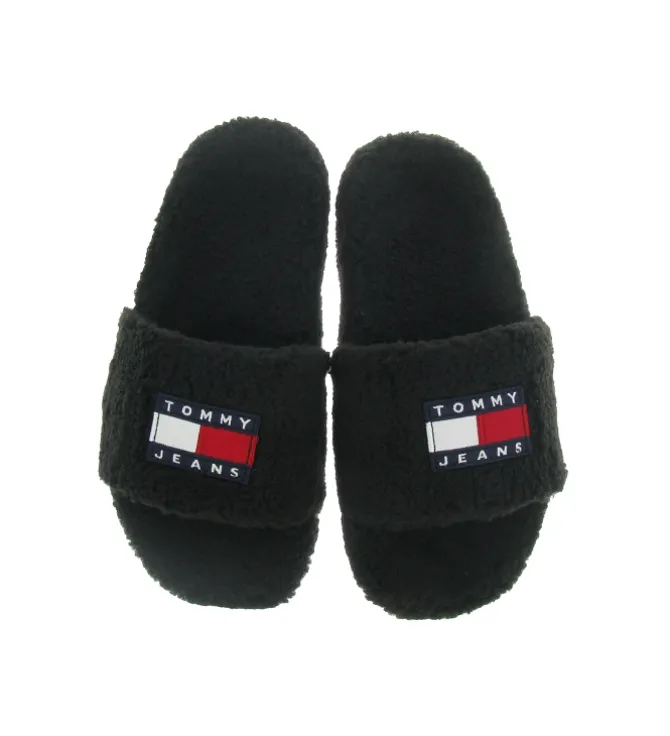 chaussons et pantoufles - Mules Sabots - femme - Synthétique - Noir - Tommy hilfiger