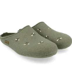 chaussons et pantoufles - Mules Sabots - femme - Feutrine - Vert - Haflinger