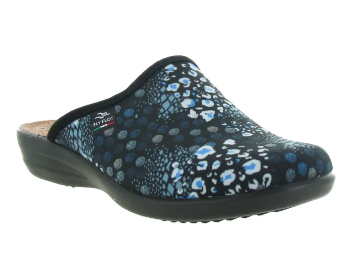 chaussons et pantoufles - Mules Sabots - femme - Synthétique - Bleu - Fly flot