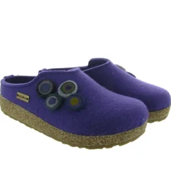 chaussons et pantoufles - Mules Sabots - femme - Feutrine - Violet - Haflinger