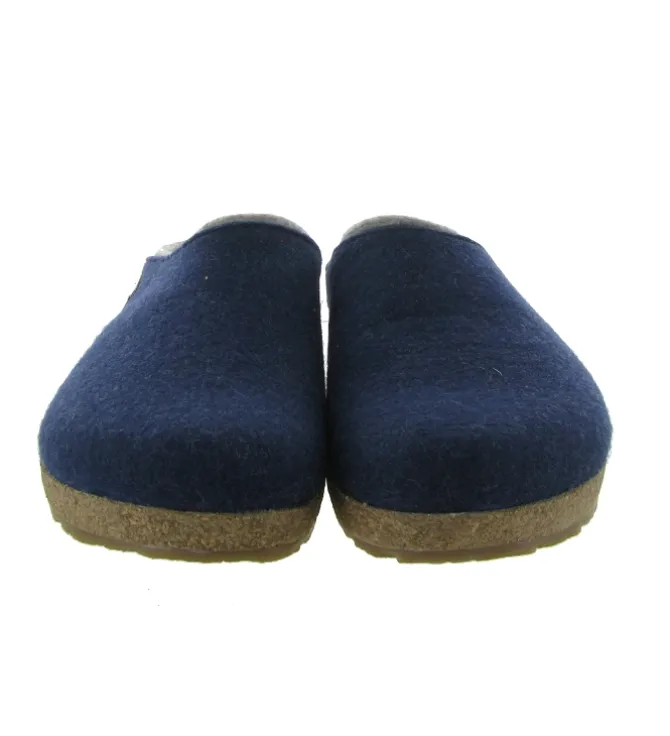 chaussons et pantoufles - Mules Sabots - homme - Feutrine - Bleu - Haflinger