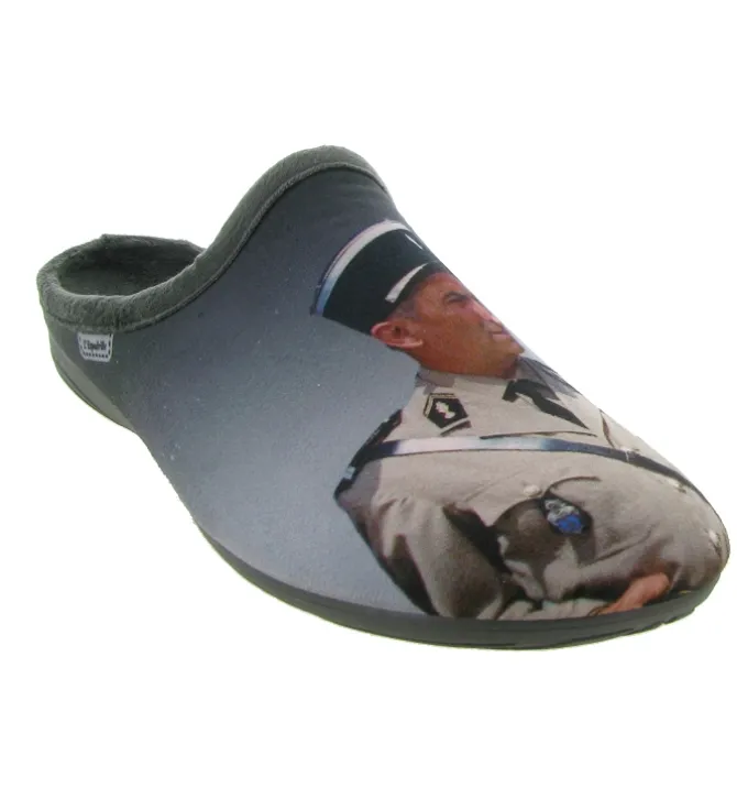 chaussons et pantoufles - Mules Sabots - homme - Toile - Gris - La maison de l espadrille