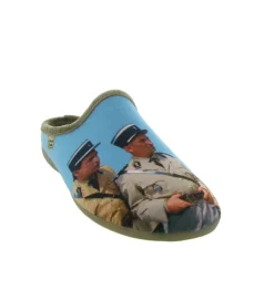 chaussons et pantoufles - Mules Sabots - homme - Toile - Bleu - La maison de l espadrille