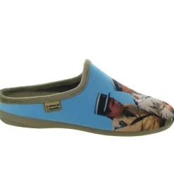 chaussons et pantoufles - Mules Sabots - homme - Toile - Bleu - La maison de l espadrille
