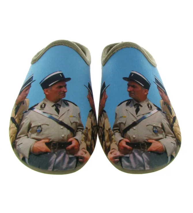 chaussons et pantoufles - Mules Sabots - homme - Toile - Bleu - La maison de l espadrille