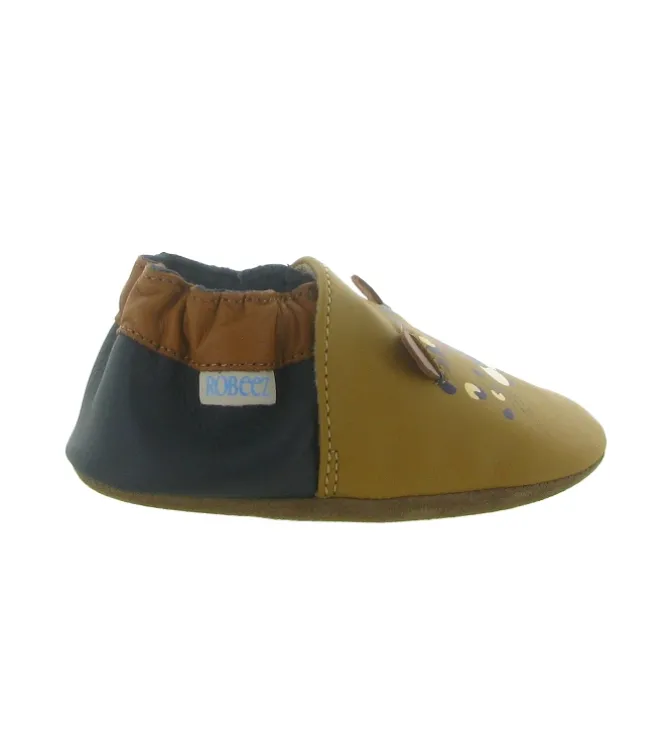 chaussons et pantoufles - Semelle souple - bebe garcon - Cuir - Marron - Robeez
