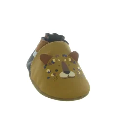 chaussons et pantoufles - Semelle souple - bebe garcon - Cuir - Marron - Robeez
