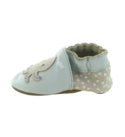 chaussons et pantoufles - Semelle souple - bebe garcon - Cuir - Bleu - Robeez
