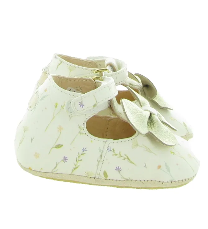 chaussons et pantoufles - Semelle souple - bebe fille - Cuir - Or - Easy peasy