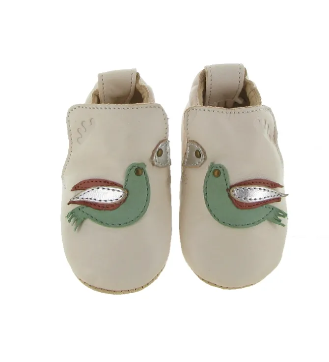 chaussons et pantoufles - Semelle souple - bebe fille - - Beige - Easy peasy