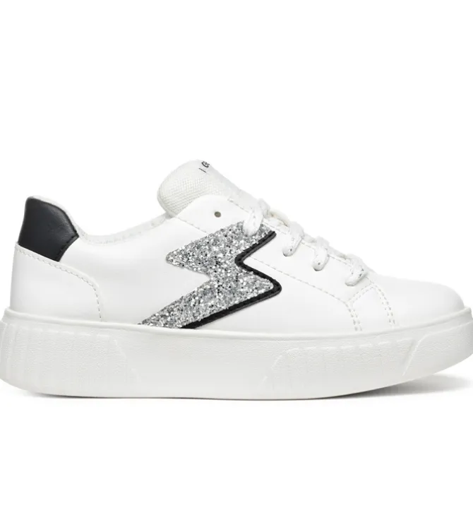 chaussures a lacets - Chaussures à lacets - junior fille - Synthétique - Glitter - Paillettes - Geox