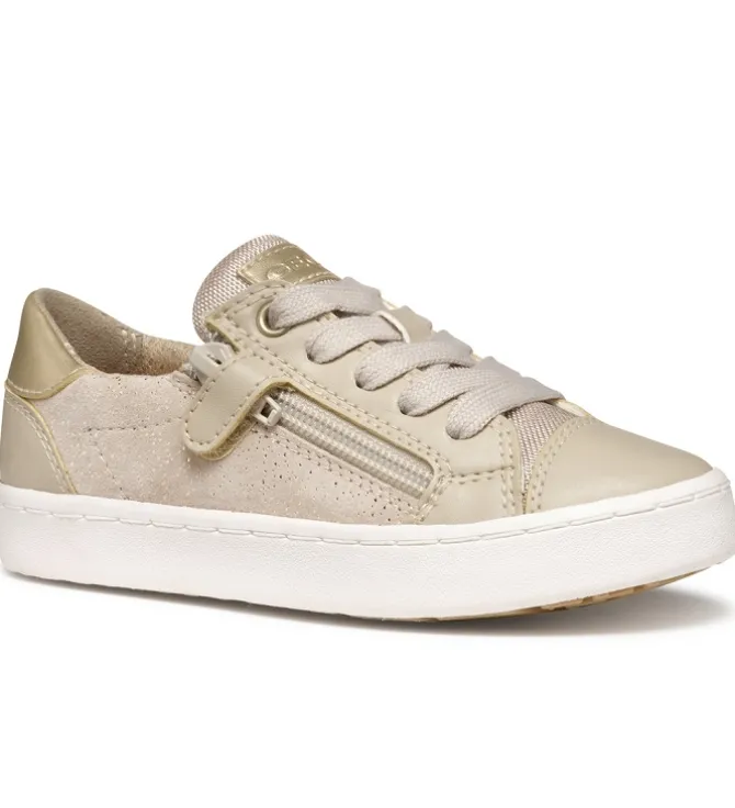 chaussures a lacets - Chaussures à lacets - junior fille - Synthétique - Or - Geox