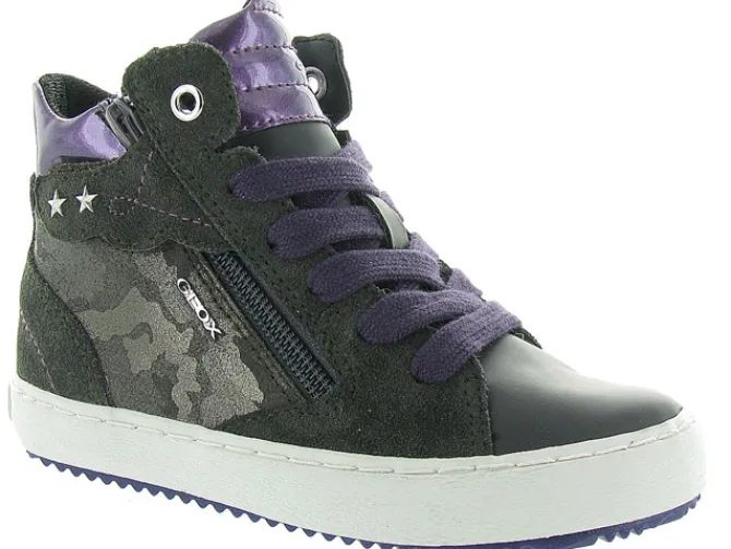 chaussures a lacets - Chaussures à lacets - junior fille - Nubuck - Gris - Geox