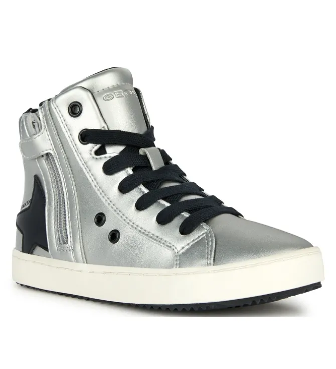chaussures a lacets - Chaussures à lacets - junior fille - Synthétique - Argent - Geox