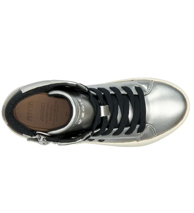 chaussures a lacets - Chaussures à lacets - junior fille - Synthétique - Argent - Geox