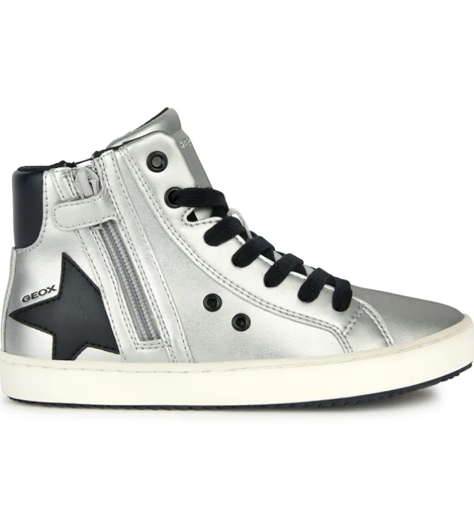chaussures a lacets - Chaussures à lacets - junior fille - Synthétique - Argent - Geox