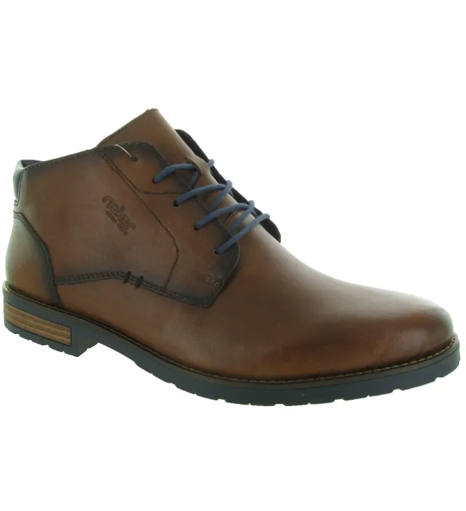 chaussures a lacets - Confort et décontracté - homme - Cuir - Marron - Rieker