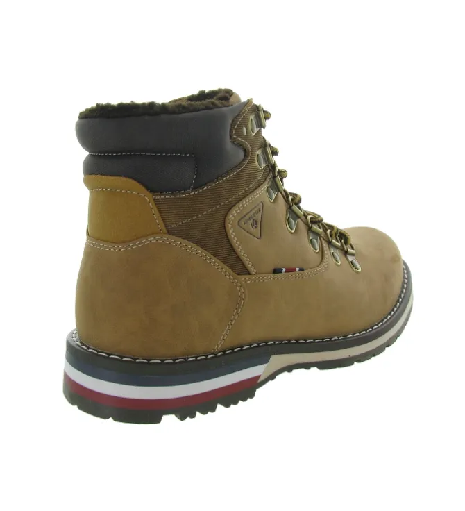 chaussures a lacets - Confort et décontracté - homme - Synthétique - Marron - Kimberfeel