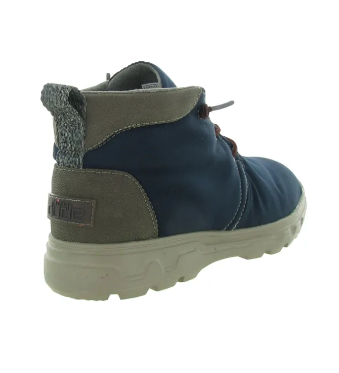 chaussures a lacets - Confort et décontracté - homme - Synthétique - Bleu - Hey dude