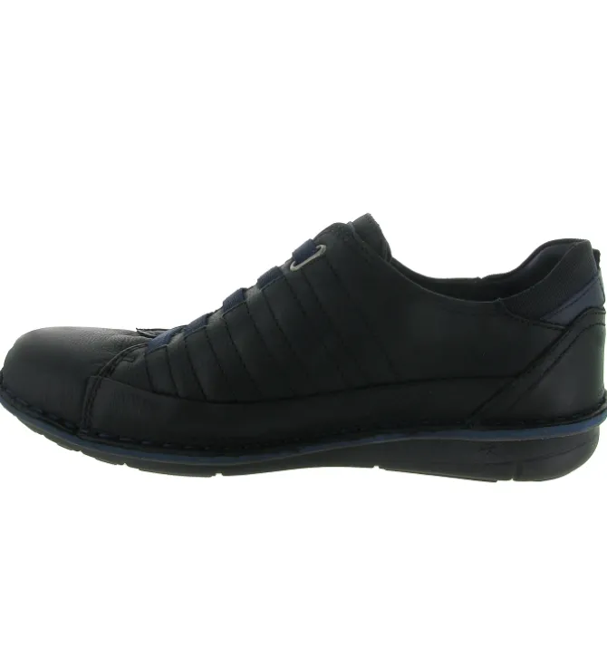 chaussures a lacets - Confort et décontracté - homme - Cuir - Noir - Fluchos