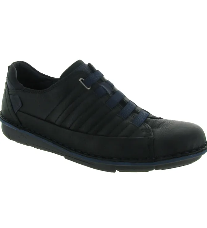 chaussures a lacets - Confort et décontracté - homme - Cuir - Noir - Fluchos