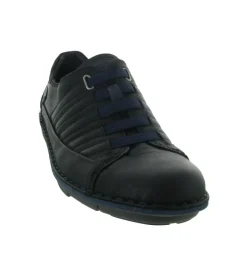 chaussures a lacets - Confort et décontracté - homme - Cuir - Noir - Fluchos