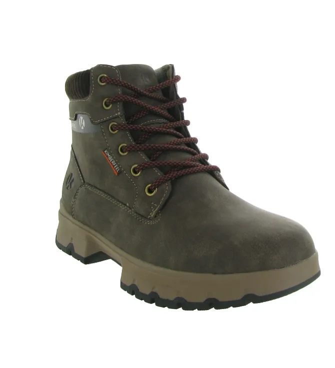 chaussures a lacets - Confort et décontracté - homme - Synthétique - Marron - Kimberfeel