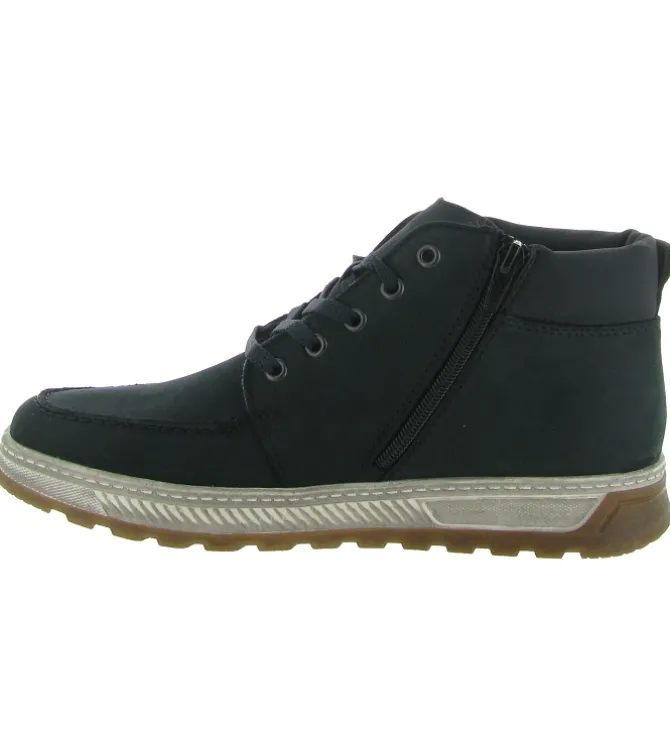 chaussures a lacets - Confort et décontracté - homme - Cuir - Bleu Marine - Rieker