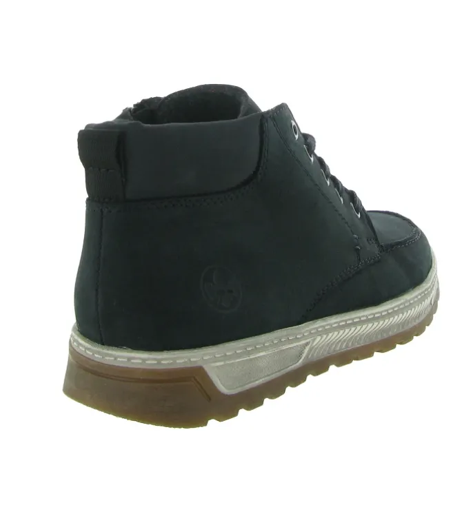 chaussures a lacets - Confort et décontracté - homme - Cuir - Bleu Marine - Rieker