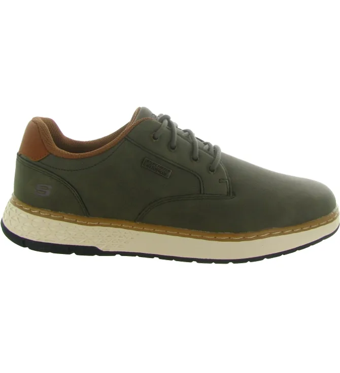 chaussures a lacets - Confort et décontracté - homme - Synthétique - Vert - Skechers footwear