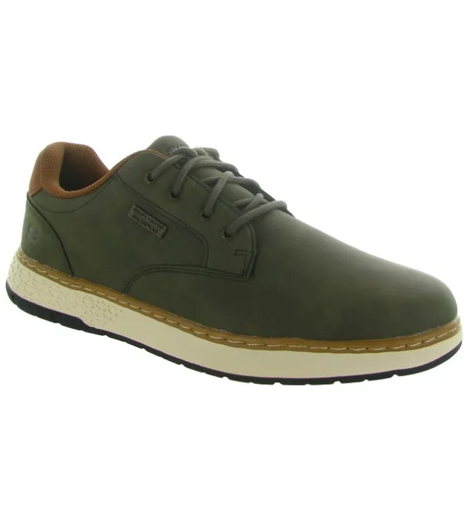 chaussures a lacets - Confort et décontracté - homme - Synthétique - Vert - Skechers footwear