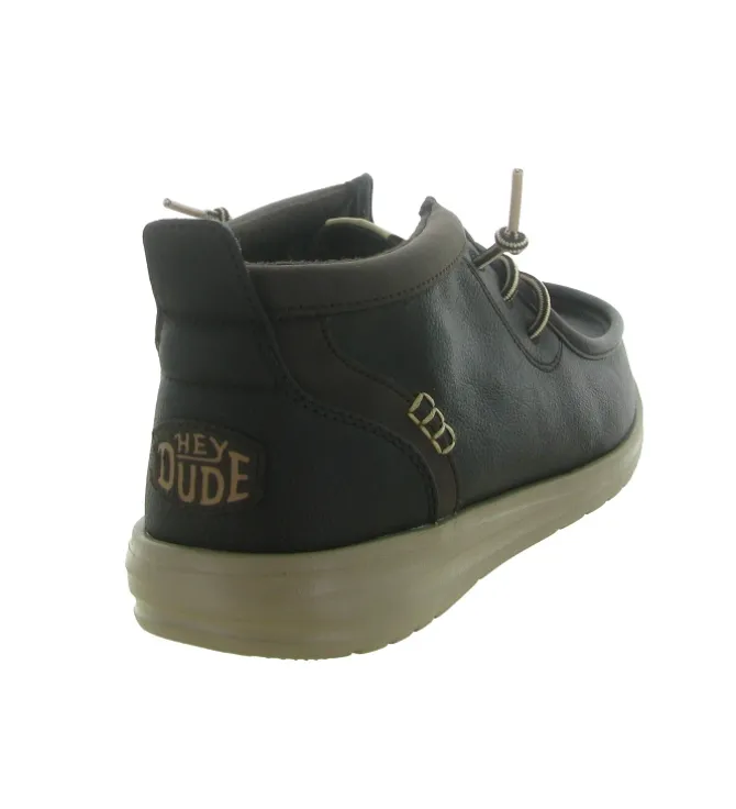 chaussures a lacets - Confort et décontracté - homme - Nubuck - Marron - Hey dude