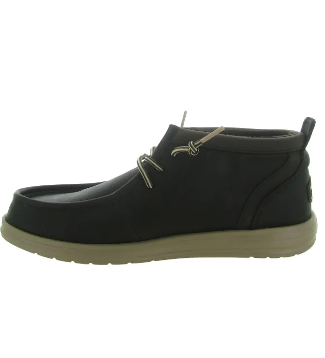 chaussures a lacets - Confort et décontracté - homme - Nubuck - Marron - Hey dude