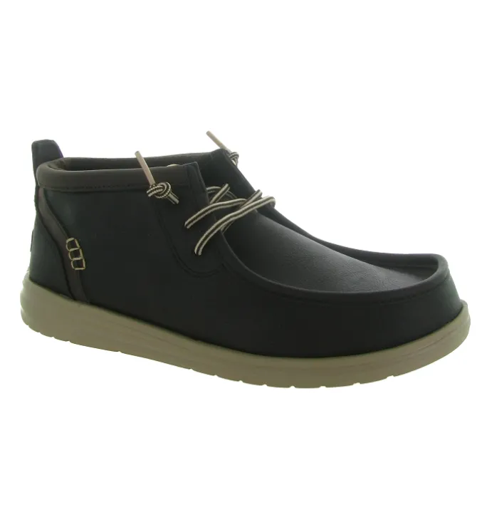 chaussures a lacets - Confort et décontracté - homme - Nubuck - Marron - Hey dude