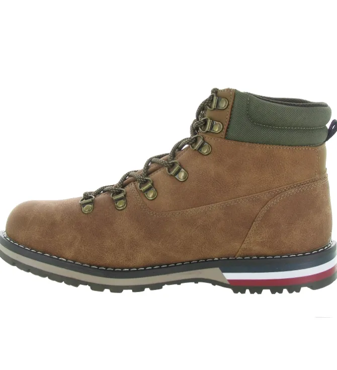 chaussures a lacets - Confort et décontracté - homme - Synthétique - Marron - Kimberfeel