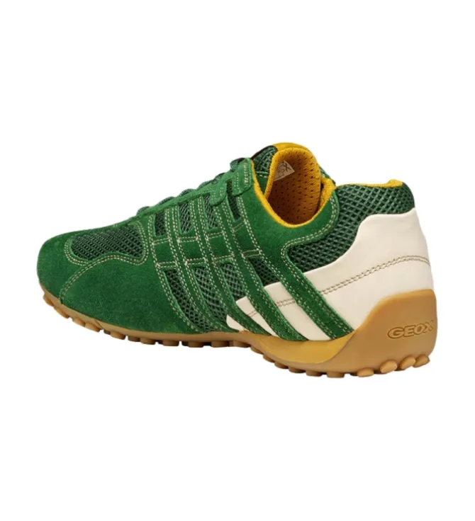 chaussures a lacets - Confort et décontracté - homme - Synthétique - Vert - Geox
