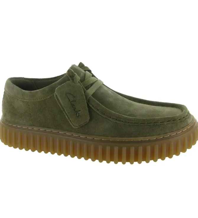 chaussures a lacets - Confort et décontracté - homme - Cuir - Kaki - Clarks