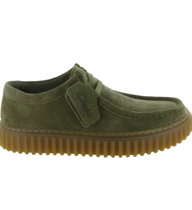 chaussures a lacets - Confort et décontracté - homme - Cuir - Kaki - Clarks