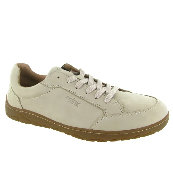 chaussures a lacets - Confort et décontracté - homme - Cuir - Beige - Rieker