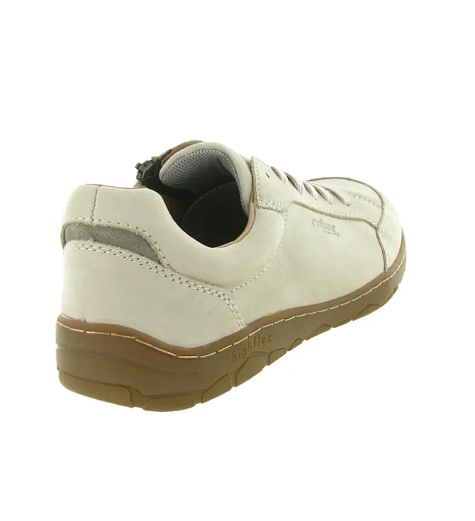chaussures a lacets - Confort et décontracté - homme - Cuir - Beige - Rieker