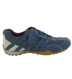 chaussures a lacets - Confort et décontracté - homme - Synthétique - Bleu - Geox