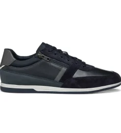 chaussures a lacets - Confort et décontracté - homme - Cuir - Bleu Marine - Geox