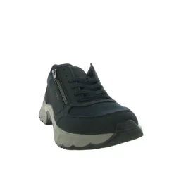 chaussures a lacets - Confort et décontracté - homme - Cuir - Bleu - Rieker